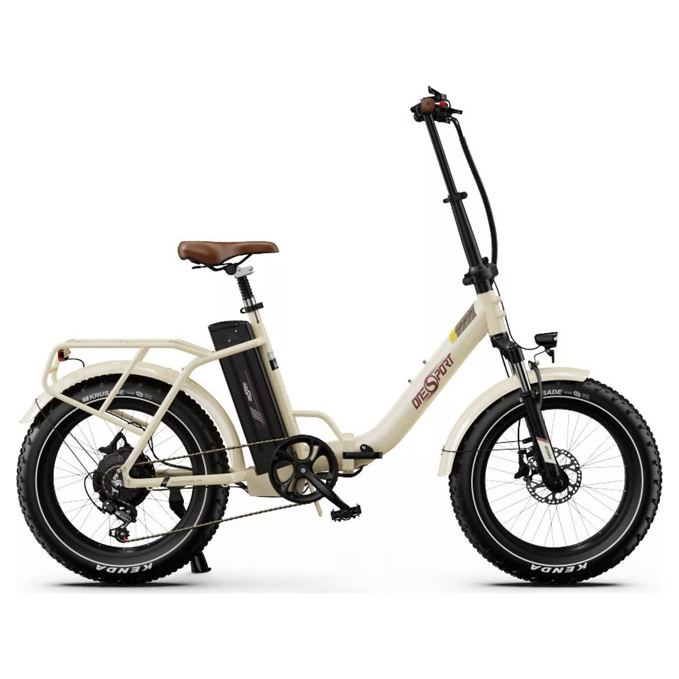 Vélo électrique ONESPORT OT16 MAX 500W 48V18AH Beige – Image 3