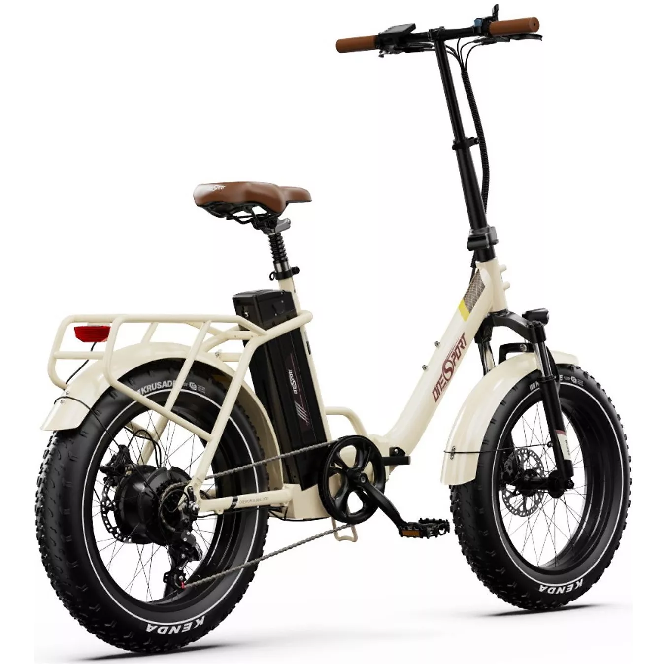 Vélo électrique ONESPORT OT16 MAX 500W 48V18AH Beige – Image 2